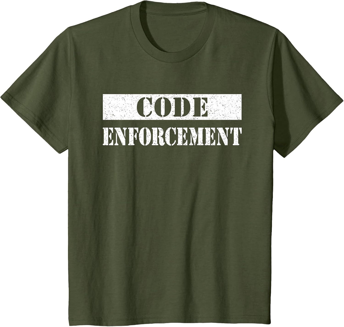 Code Enforcement Halloween T-Shirt - Olive Green