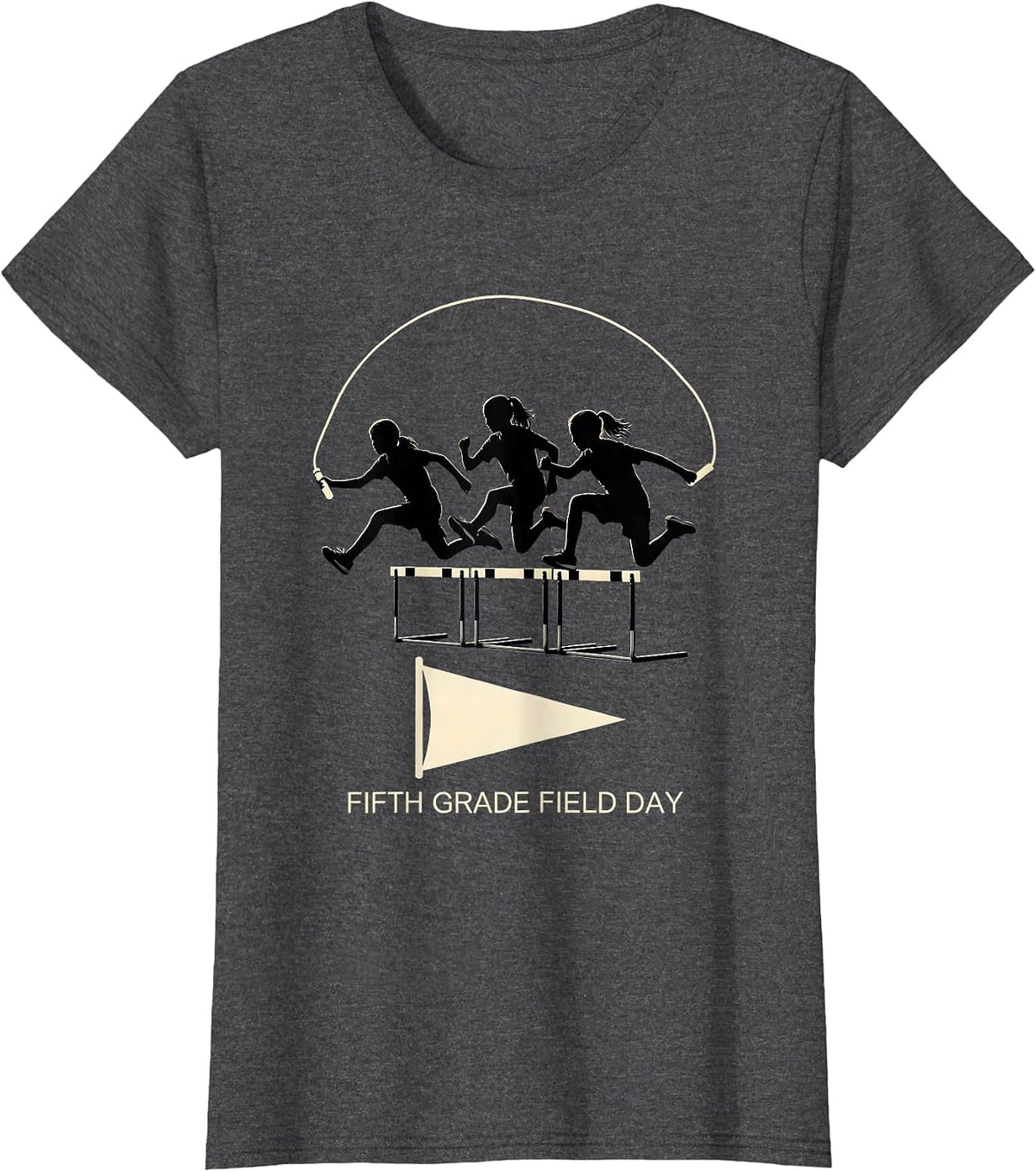 Women's Fifth Grade Field Day Team Spirit School Teacher Student T-Shirt - Dark Heather Grey