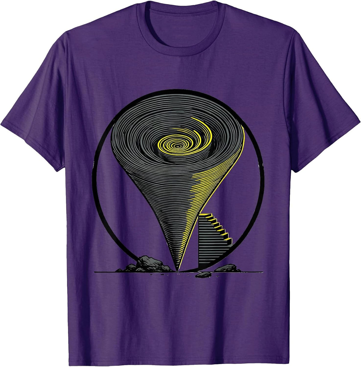 Men's Sealed Tornado Badge Screenprint Storm Chaser Kids T-Shirt - Purple