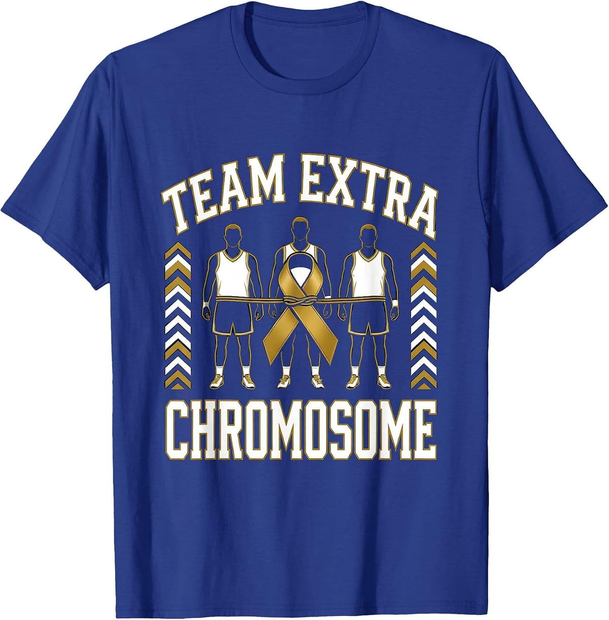Men's Team Extra Chromosome Sports Pride Down Syndrome Awareness T-Shirt - Royal Blue