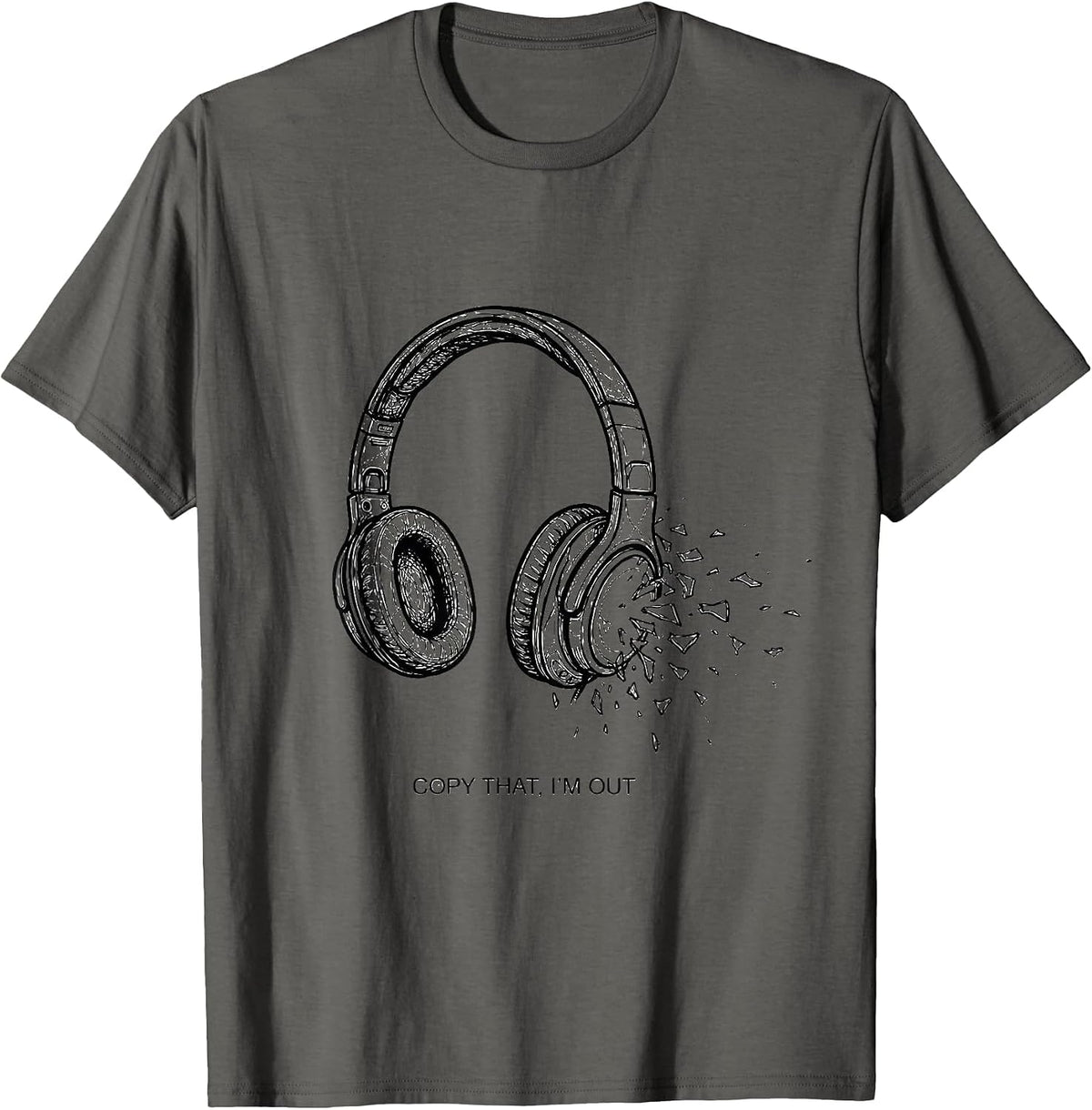 Men's Copy That, I'm Out Funny Ham Radio Operator Hobbyist Humor T-Shirt - Asphalt Grey