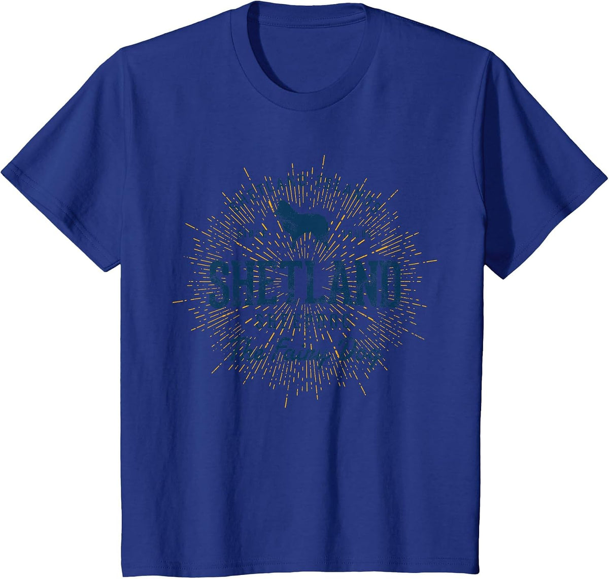 Vintage Sheltie Shetland Sheepdog Retro T-Shirt - Royal Blue