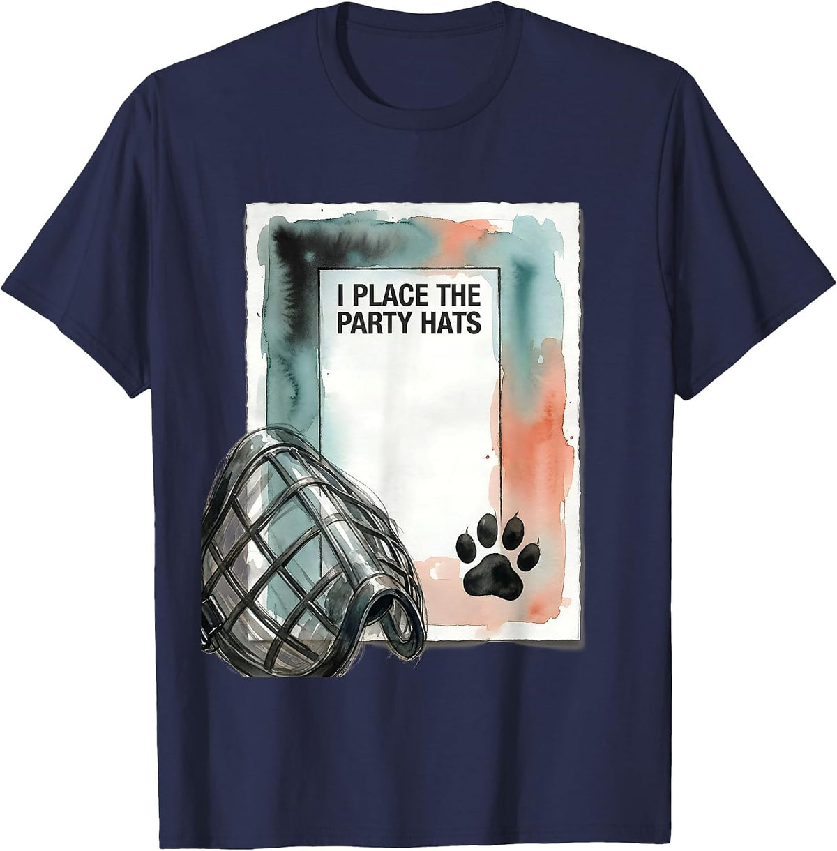 Men's I Place The Party Hats Funny Veterinarian Vet Tech Gift T-Shirt - Navy Blue
