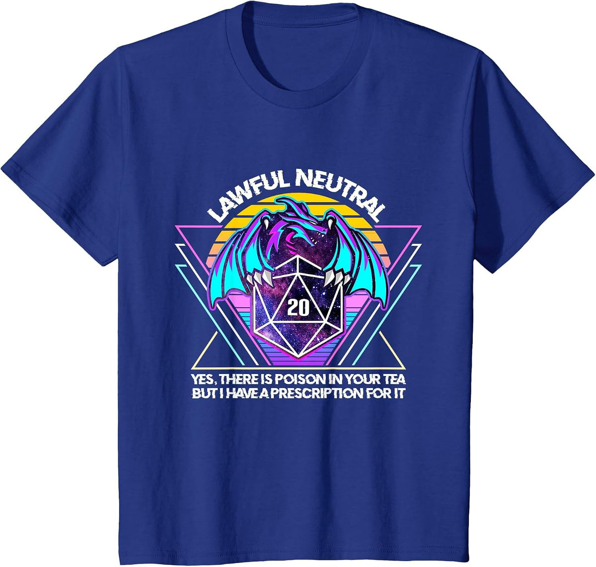 Lawful Neutral Funny RPG Gamer Men Boys Kids T-Shirt - Royal Blue