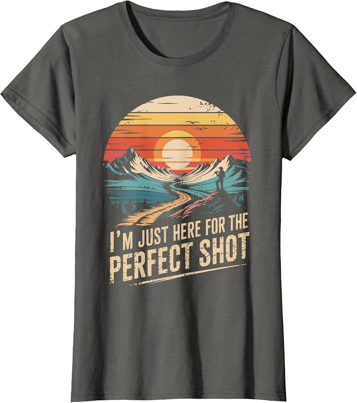 Photography Camera Humor for Photographer Photographing Lens T-Shirt - Asphalt Grey