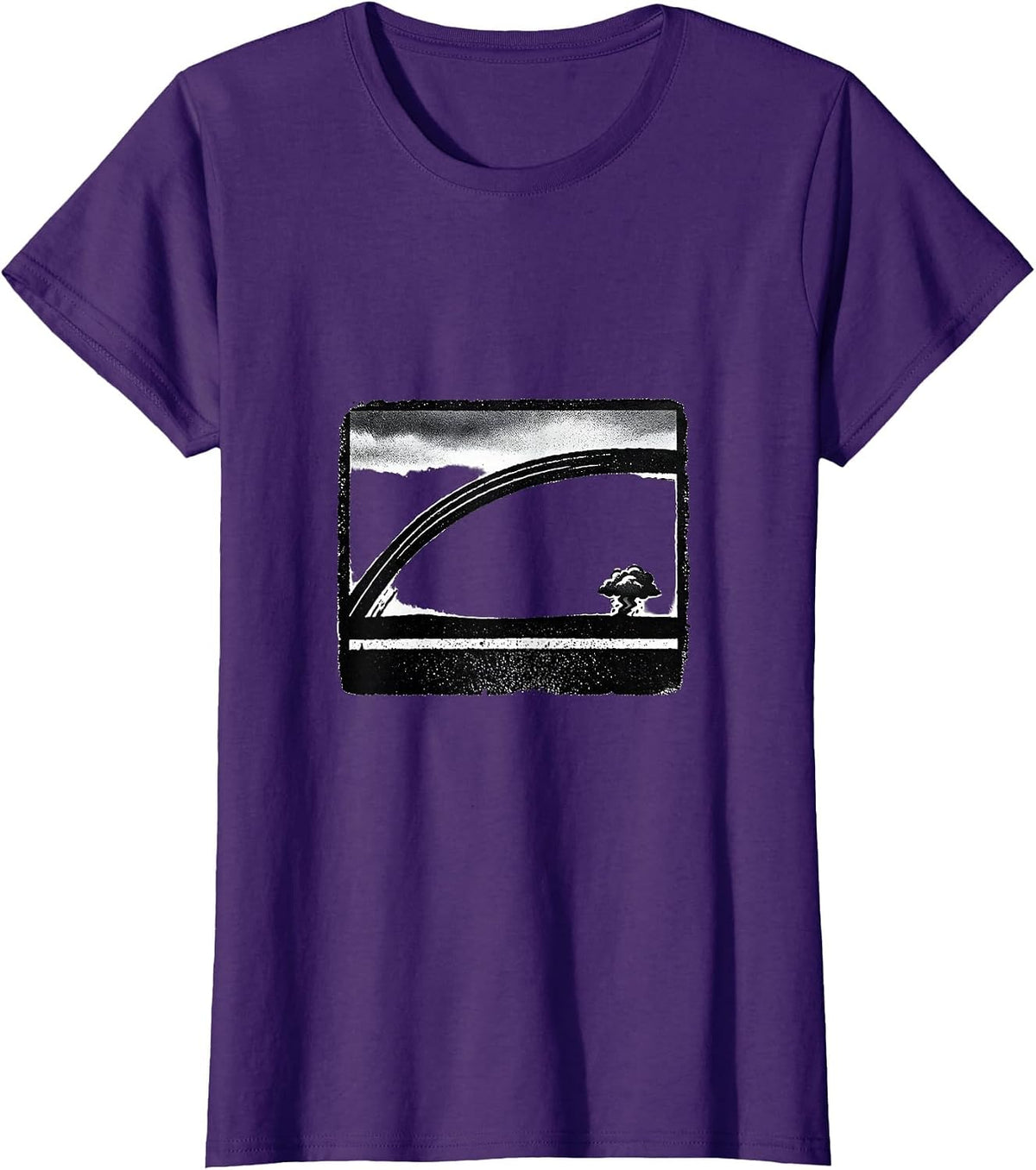 Women's Storm Stamp Tornado Chaser Meteorology Enthusiast T-Shirt - Purple