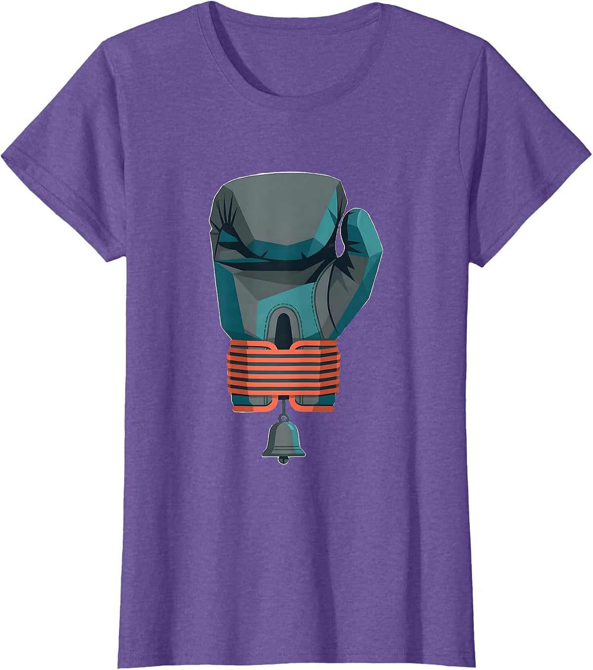 Boxing Glove Flat Vector Boxing Fan Gift T-Shirt - Purple Heather