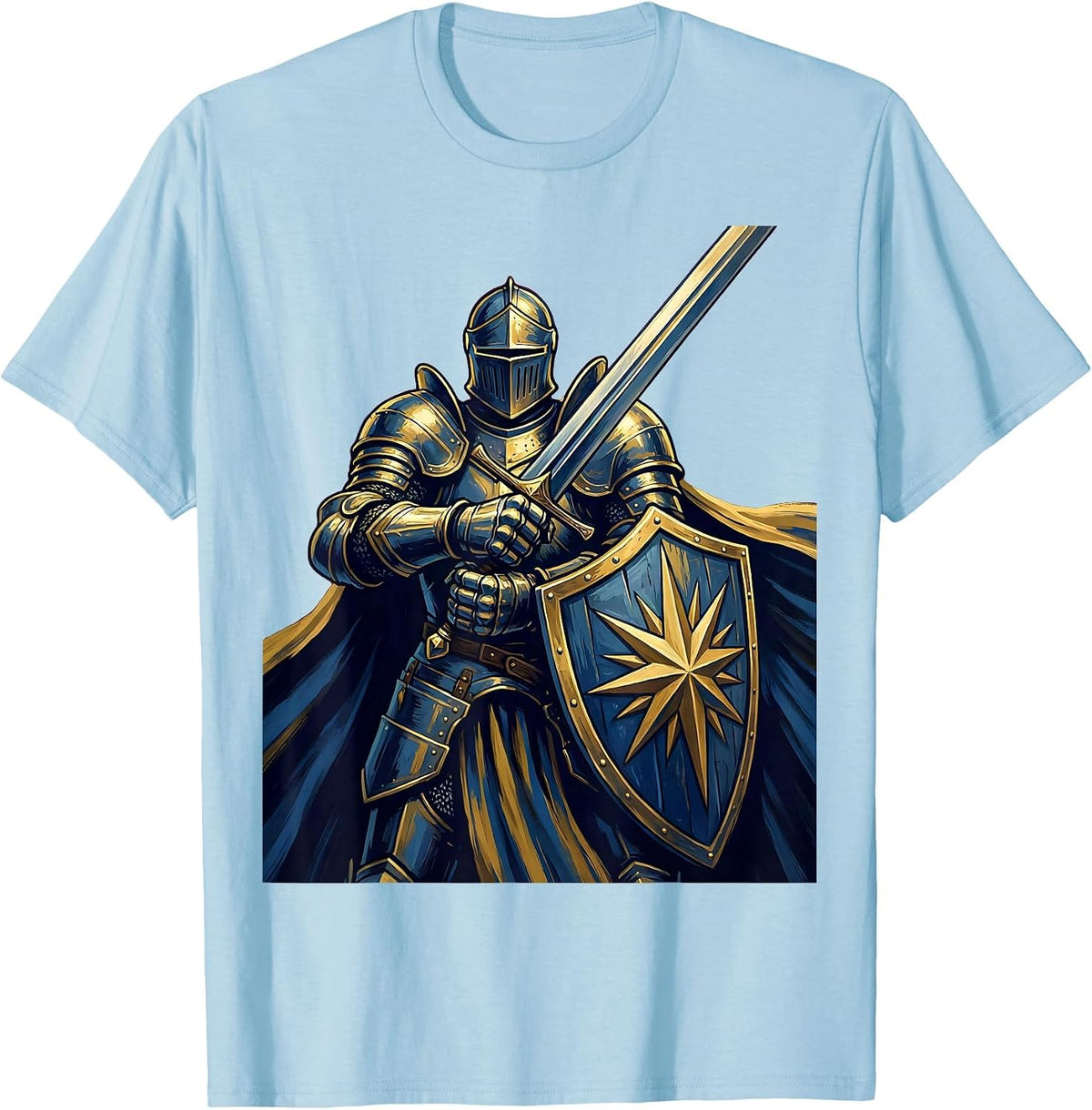 Men's 21st Birthday Triumphant Knight Graphic T-Shirt - Baby Blue