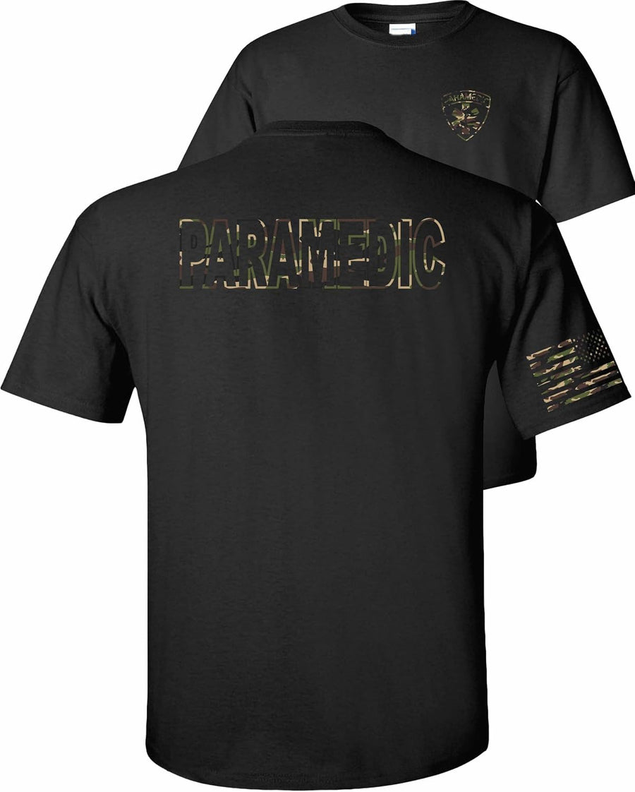 FAIR GAME Paramedic T-Shirt BAF Flag - Paramedic-black-camo Design