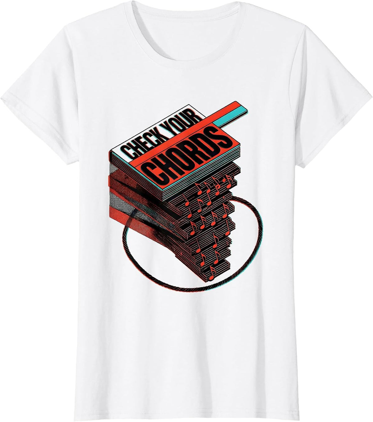 Check Your Chords Funny Music Teacher Gift Idea T-Shirt - White