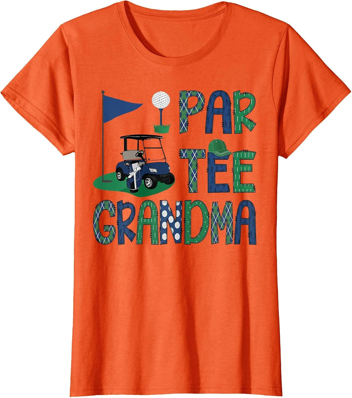 Par-Tee Grandma Golf Lover Birthday Party Family Matching T-Shirt - Orange