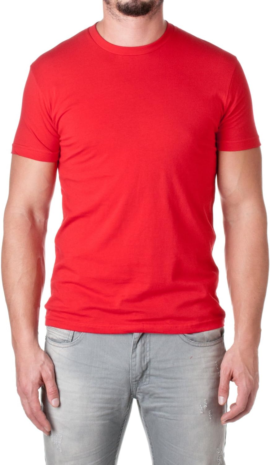 Next Level Apparel ® Adult Cotton Tee. NL3600 - [Tan] - Red