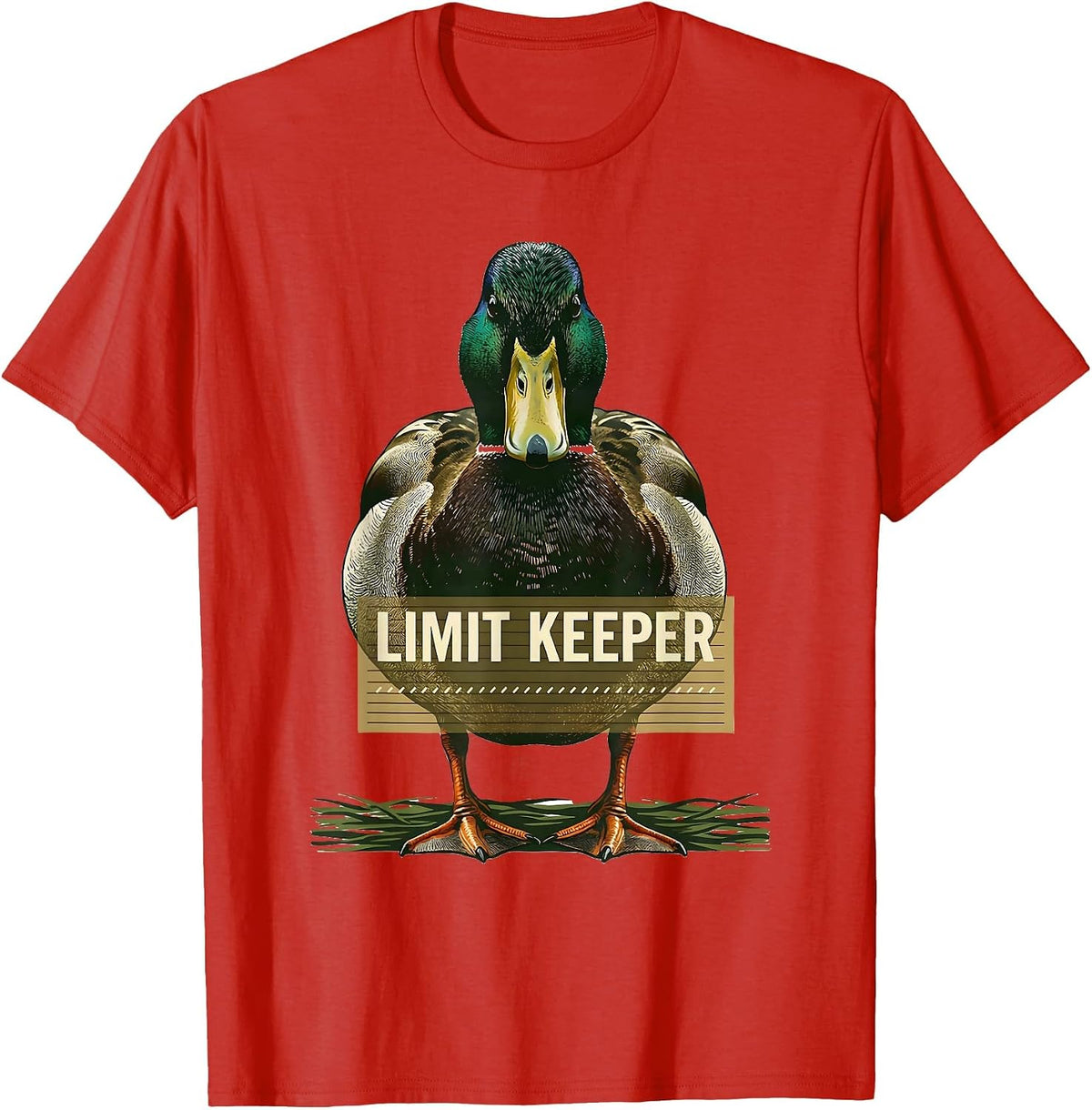 Men's Limit Keeper Mallard Duck Hunting Camo Waterfowl Hunter Gift T-Shirt - Red
