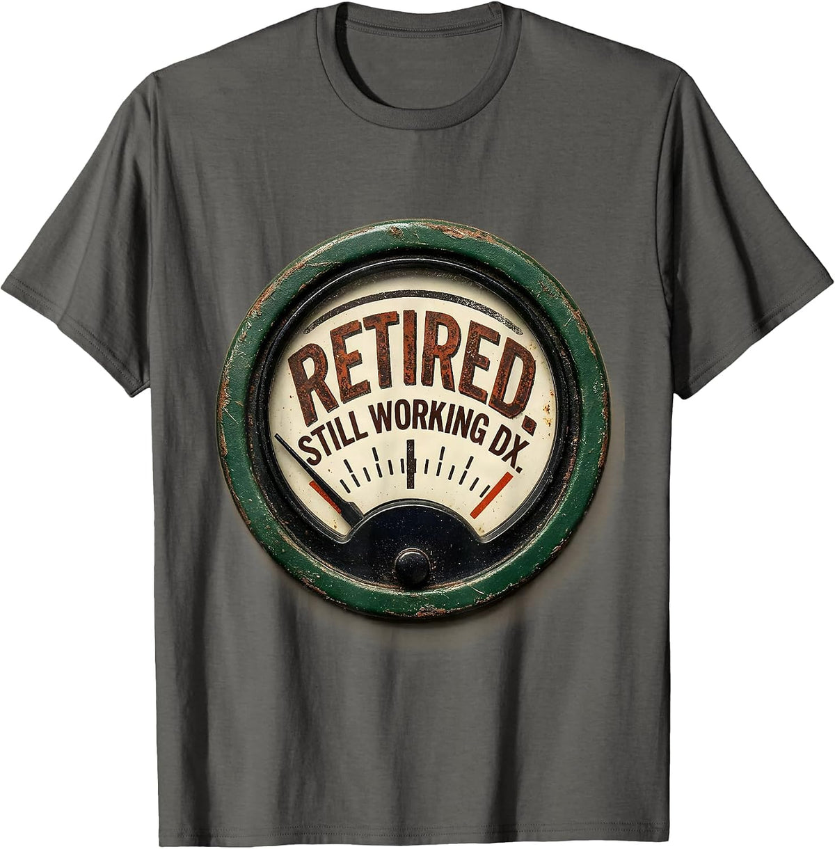 Men's Retired Still Working DX Vintage Ham Radio Operator Hobby T-Shirt - Asphalt Grey