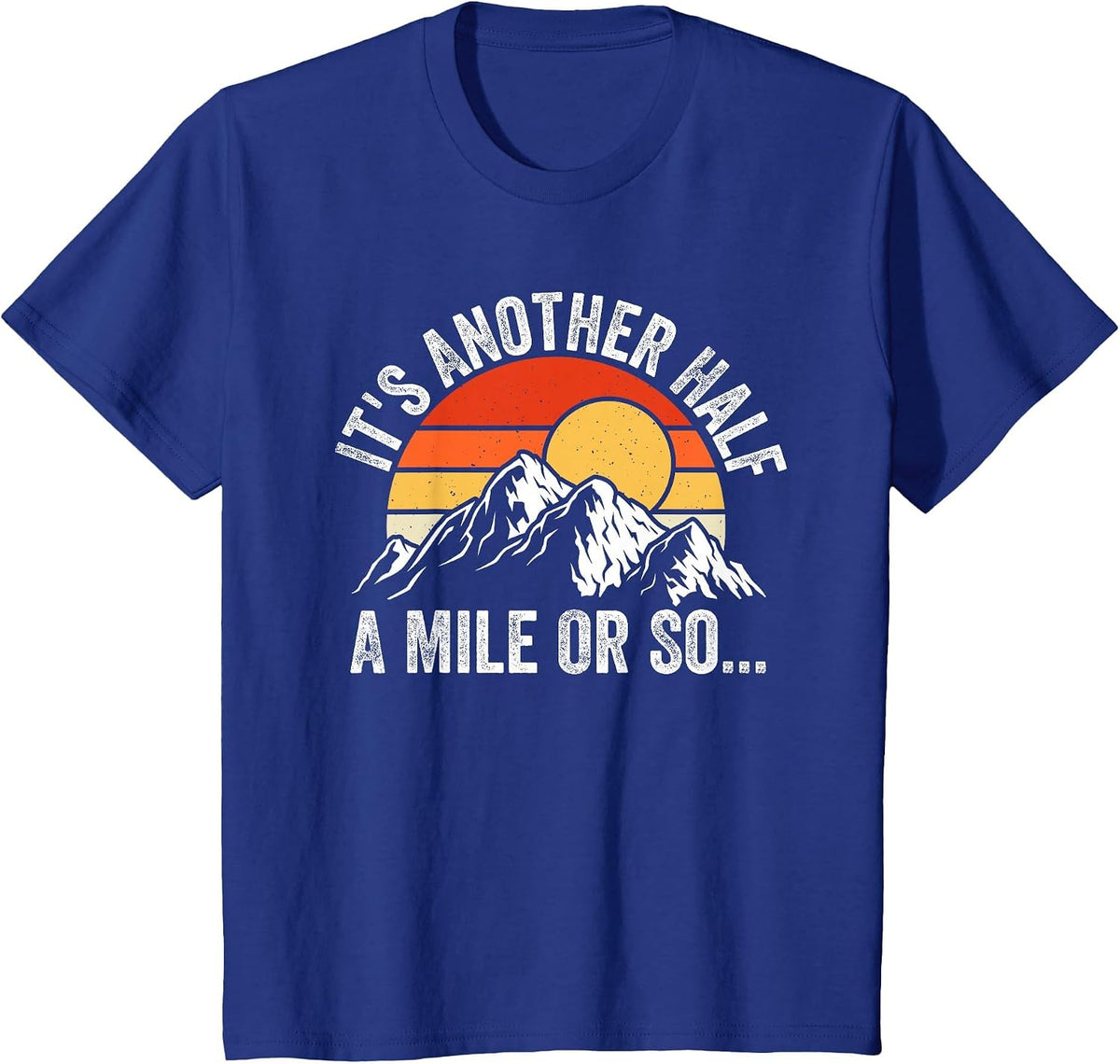Hiking Art for Men Women Camping Backpacking Mountain Hiker T-Shirt - Royal Blue