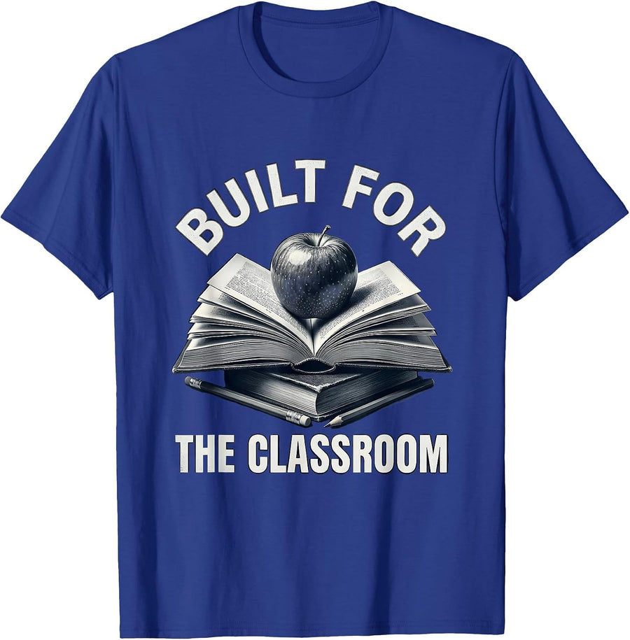 Built for the Classroom Fifth Grade Teacher Design T-Shirt - Royal Blue