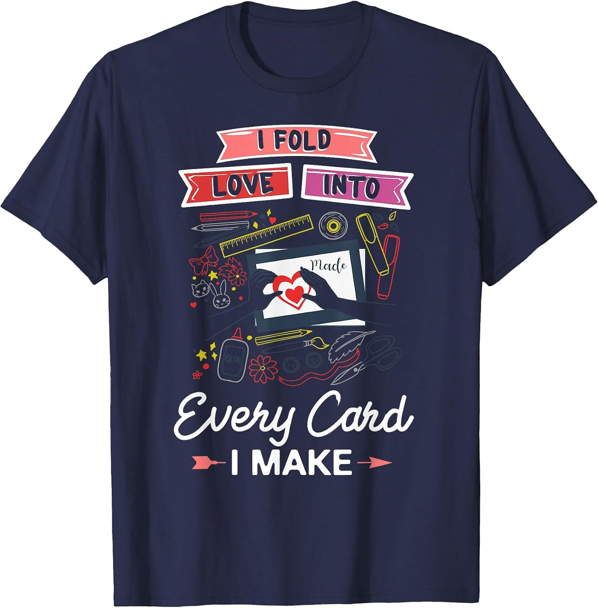 Scrapbooking Scrapbook Beginner Crafting Cardmaking T-Shirt - Navy Blue