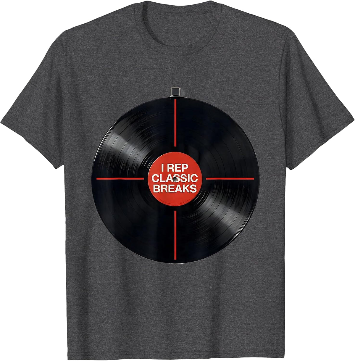 Men's I Rep Classic Breaks Vintage Hip Hop Rap Nostalgia T-Shirt - Dark Heather Grey