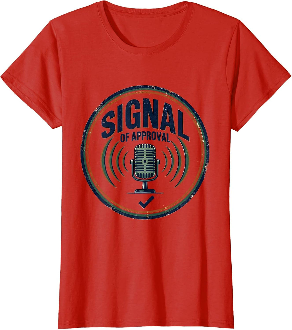 Women's Signal Of Approval Vintage Funny Ham Radio Operator Hobbyist T-Shirt - Red