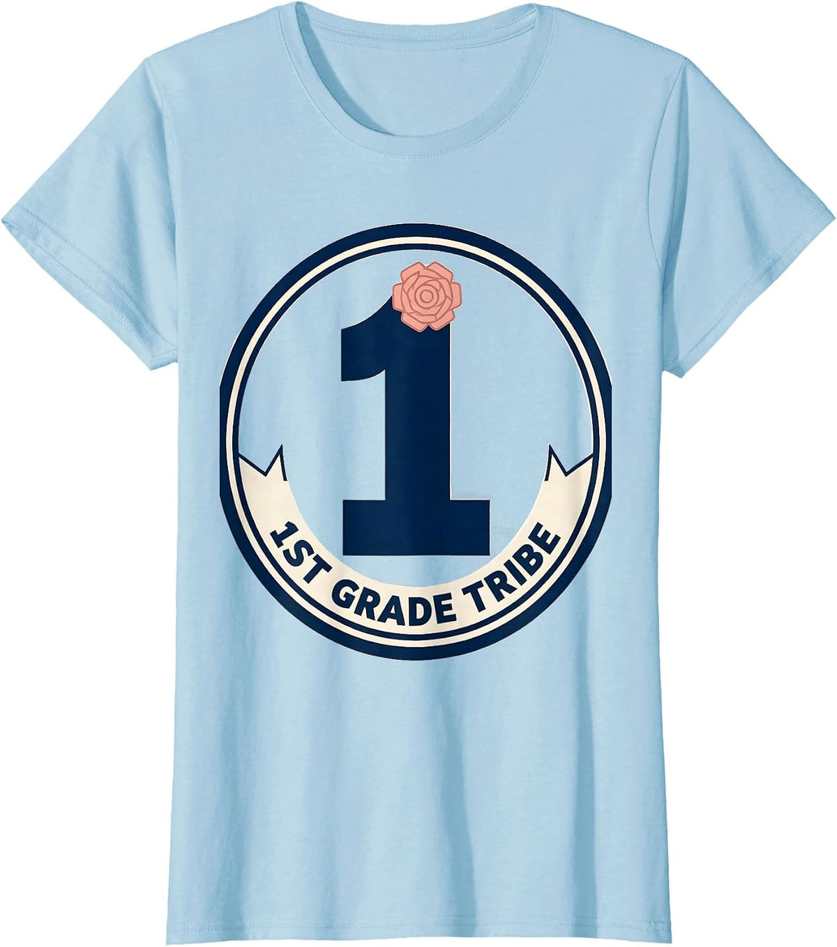 Women's 1st Grade Tribe Cute Coquette Back To School First Day T-Shirt - Baby Blue
