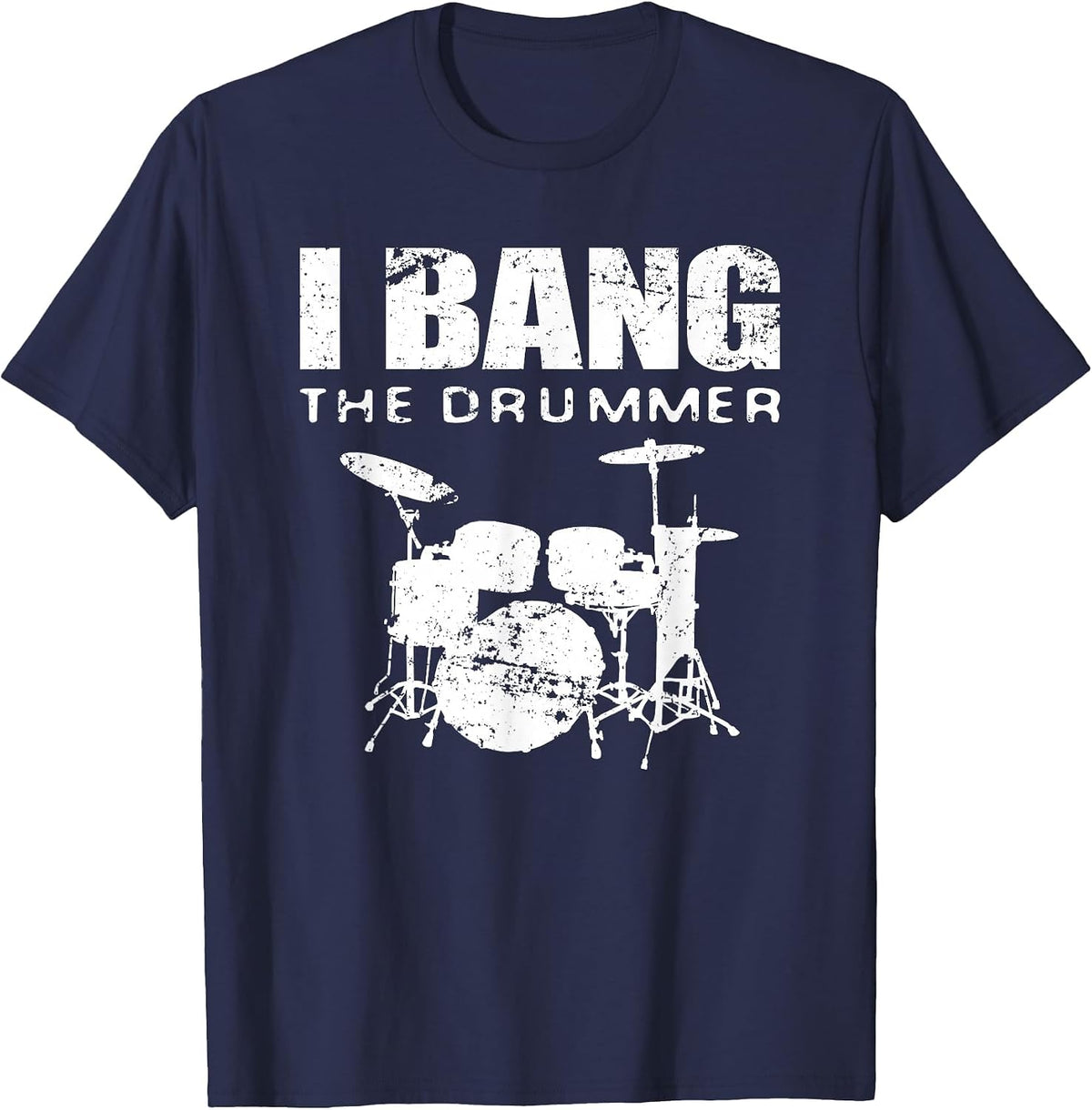 Drummer Wife Musician Girlfriend Funny Band T-Shirt - Navy Blue