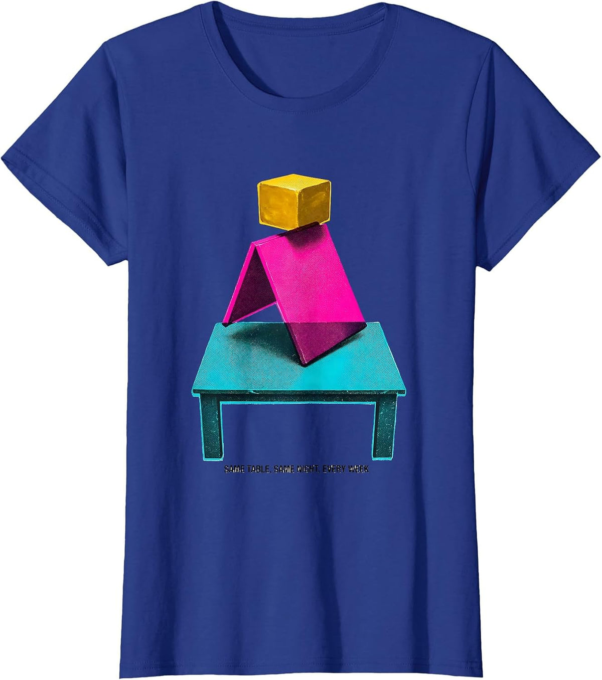 Women's Same Table Same Night Every Week Funny Billiards Pool Player T-Shirt - Royal Blue