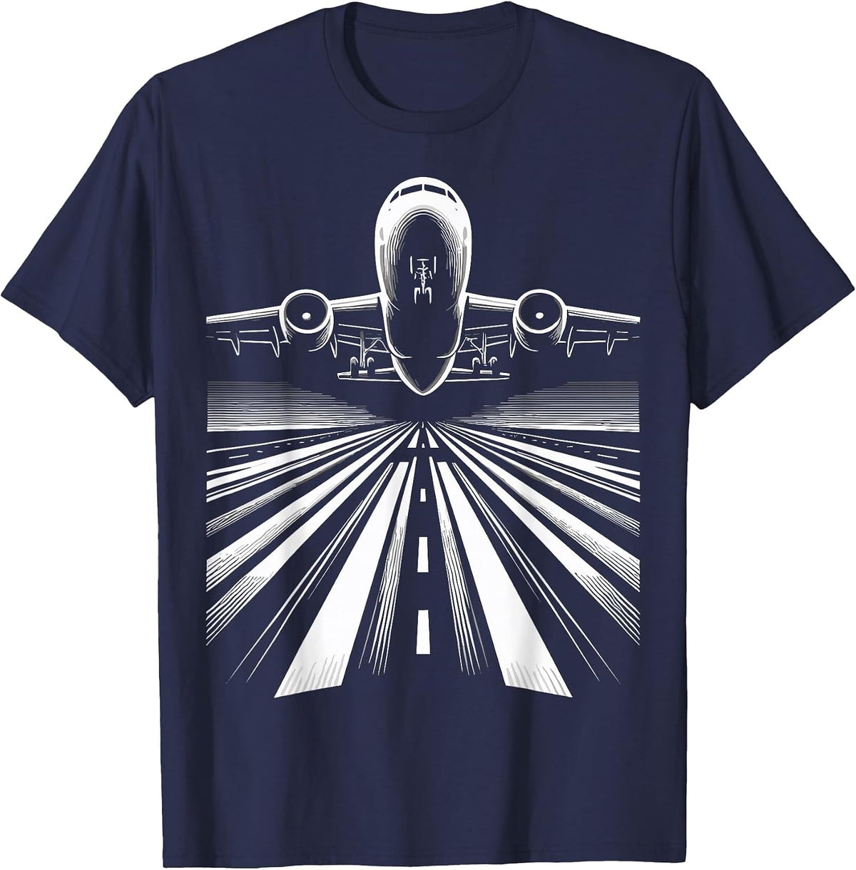 Airplane Aviation Pilot Plane T-Shirt - Navy Blue