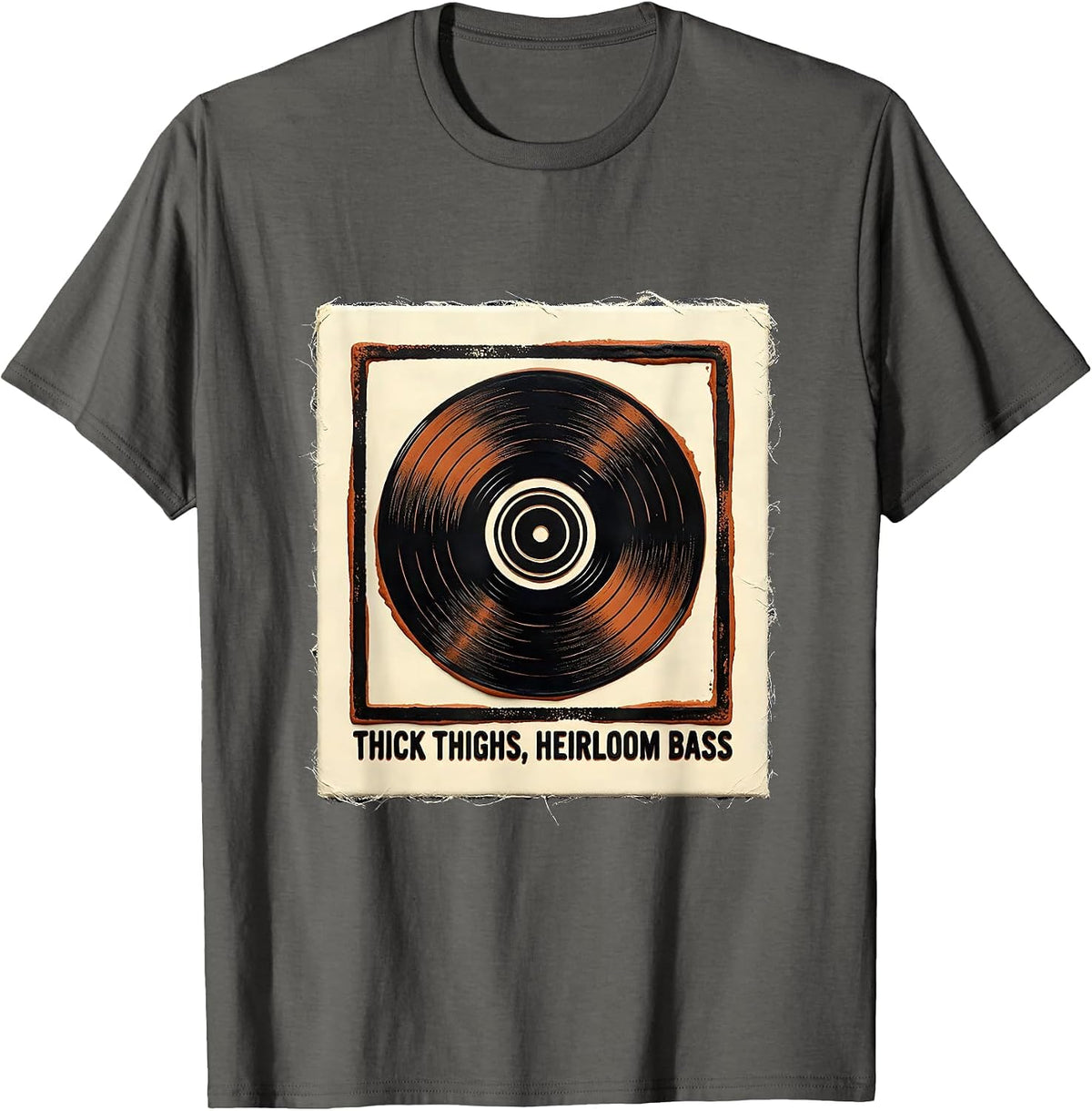 Thick Thighs Heirloom Bass Rubber Stamp R&B Vibes Body T-Shirt - Asphalt Grey