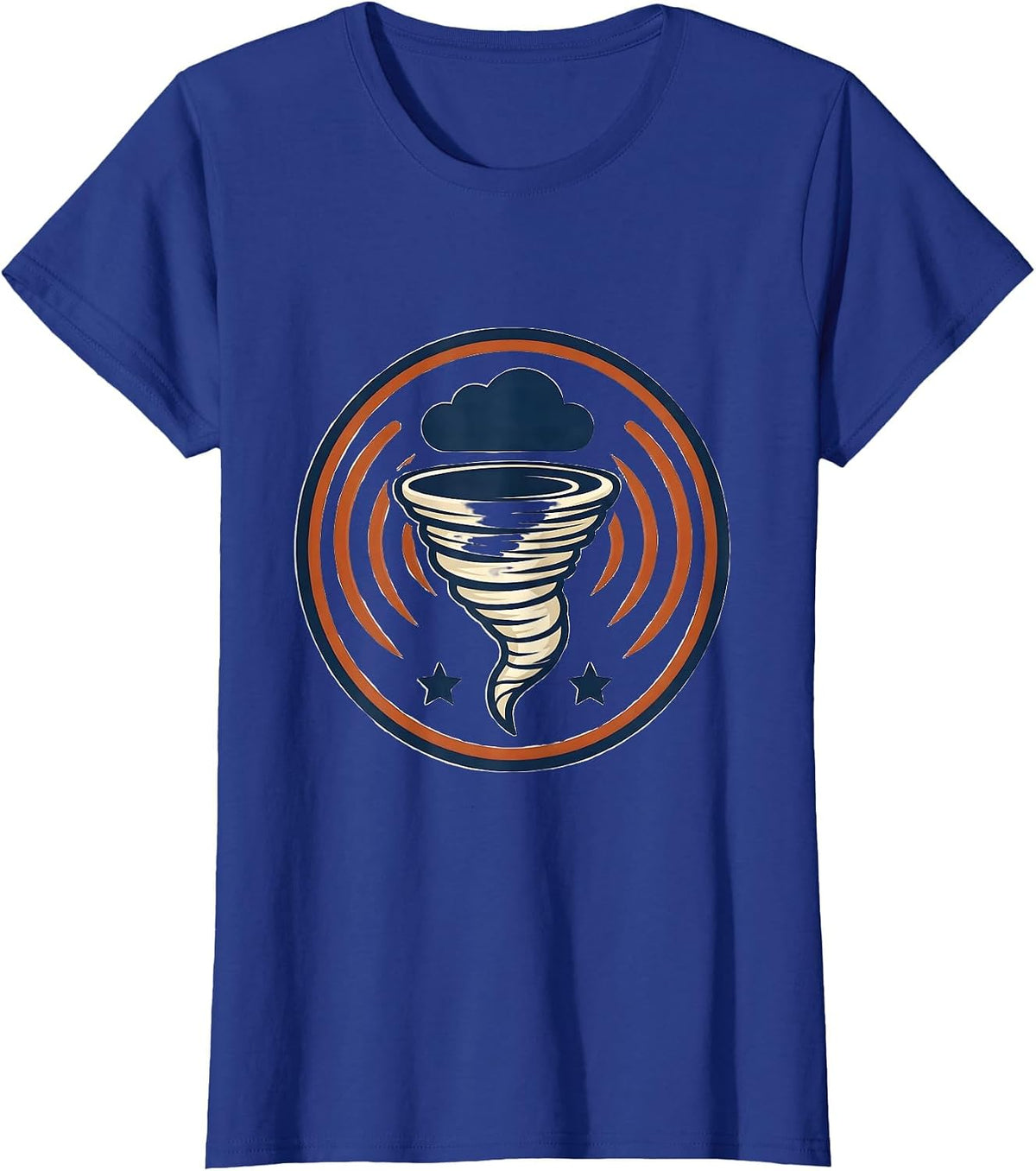 Women's Cheerful Tornado Weather Storm Chaser Meteorology Humor T-Shirt - Royal Blue