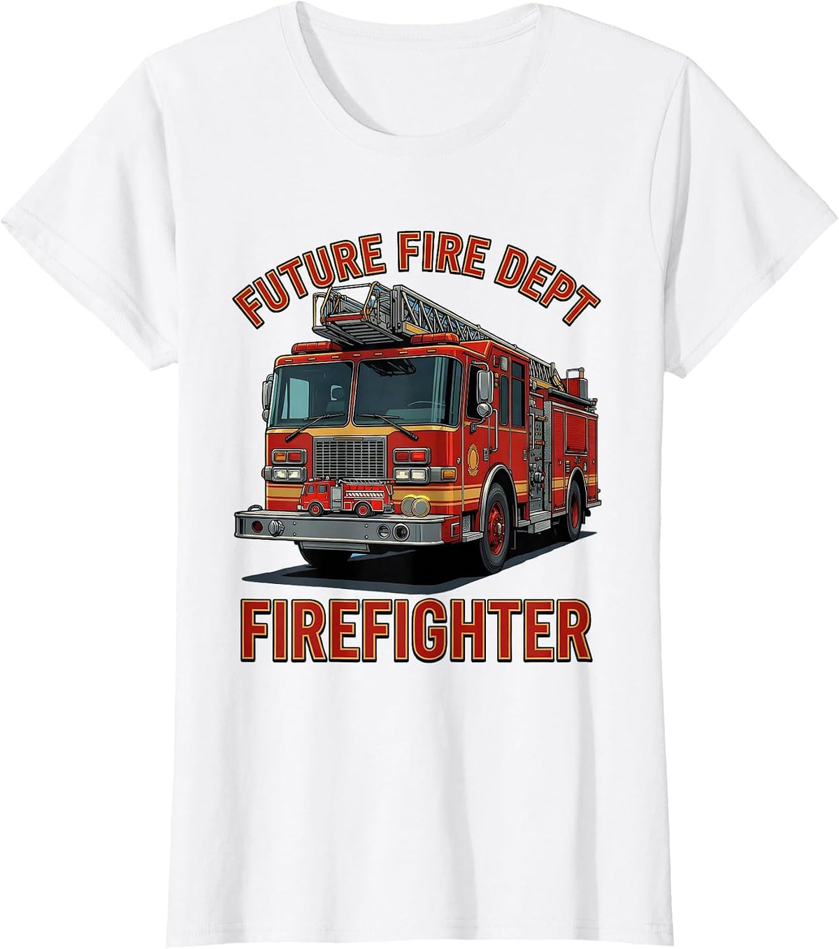 Women's Future Fire Dept Firefighter Funny Firefighter Costume T-Shirt - White