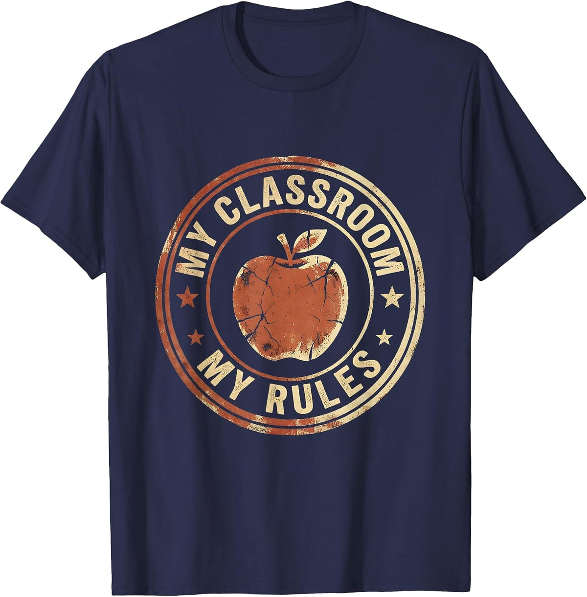 My Classroom My Rules Fifth Grade Teacher Design T-Shirt - Navy Blue