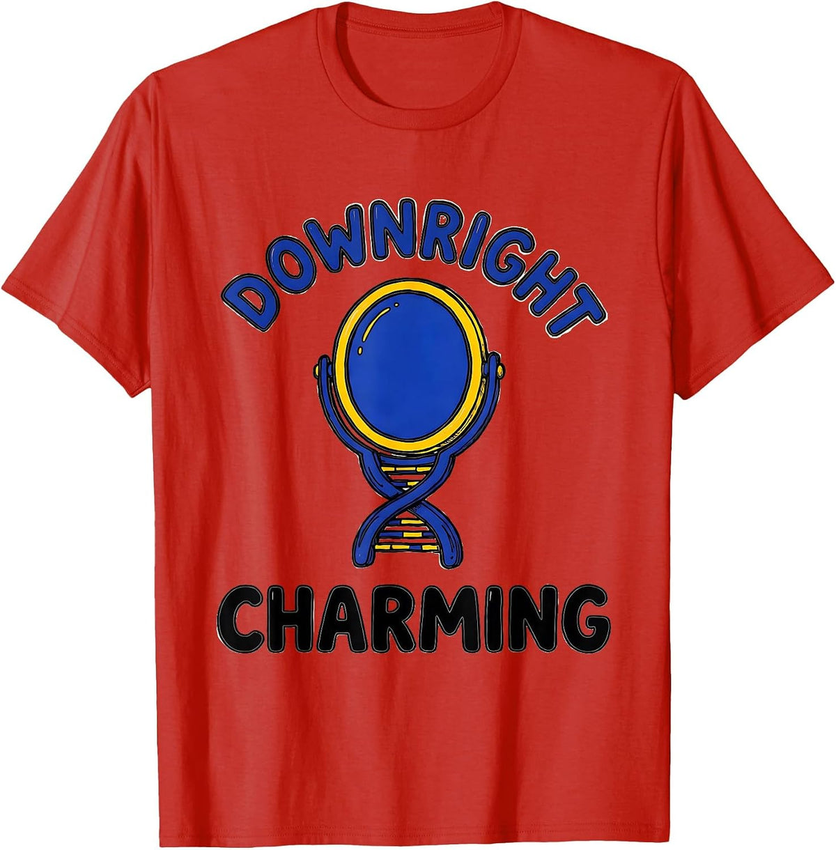 Men's Downright Charming Sentimental Down Syndrome Awareness T-Shirt - Red