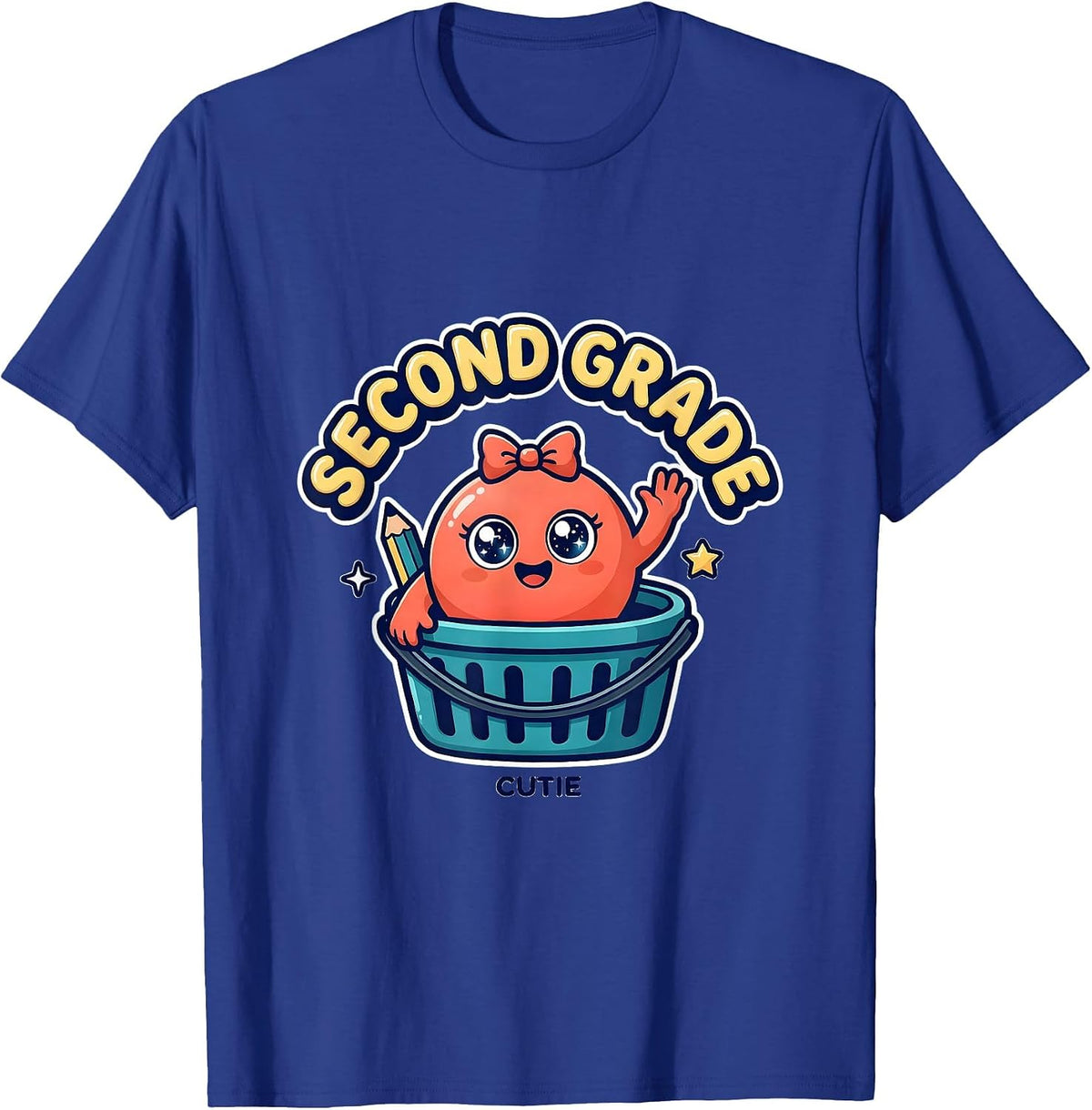 Men's Second Grade Cutie Cute Dumpling Back to School Girl Teacher T-Shirt - Royal Blue