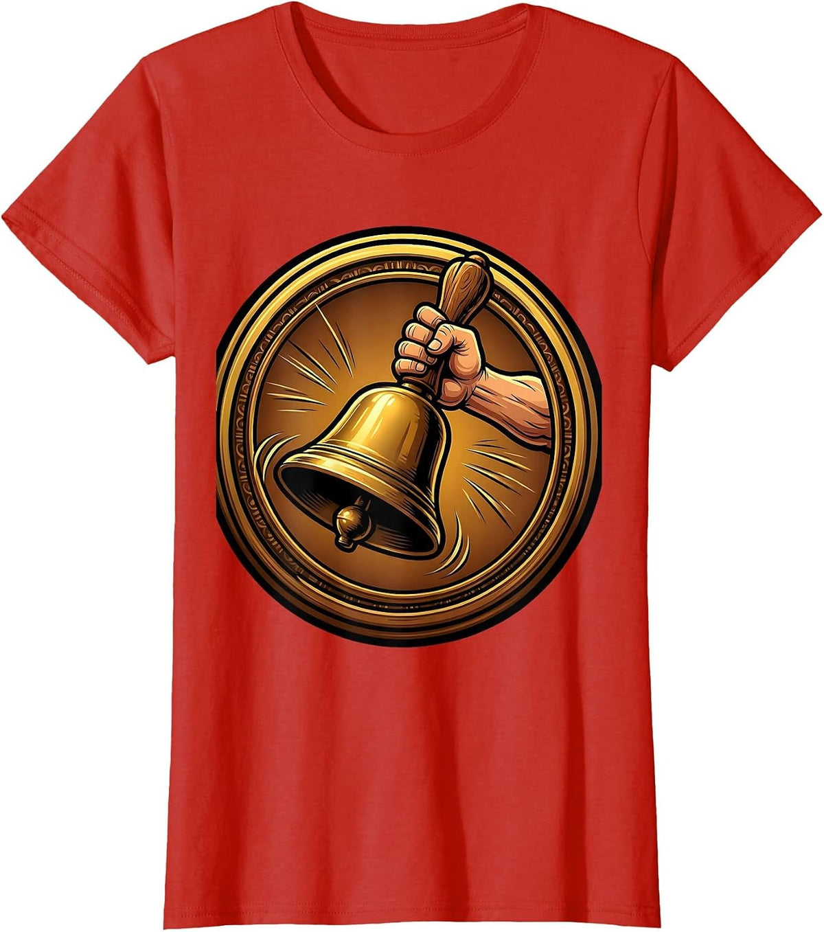 5th Grade Teacher Old School Bell Illustration T-Shirt - Red