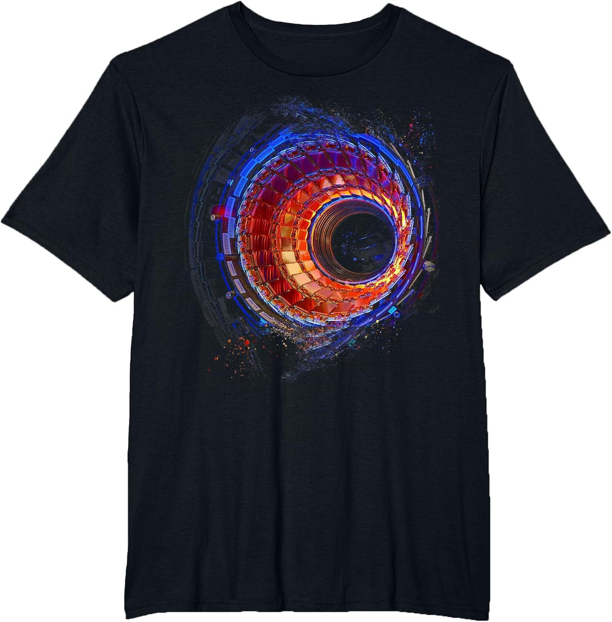 Particle Accelerator Collider T-Shirt - Black