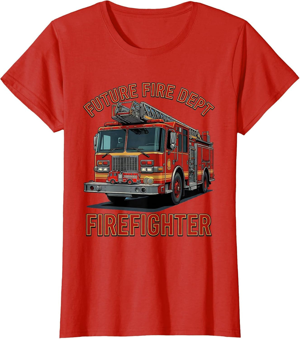 Women's Future Fire Dept Firefighter Funny Firefighter Costume T-Shirt - Red