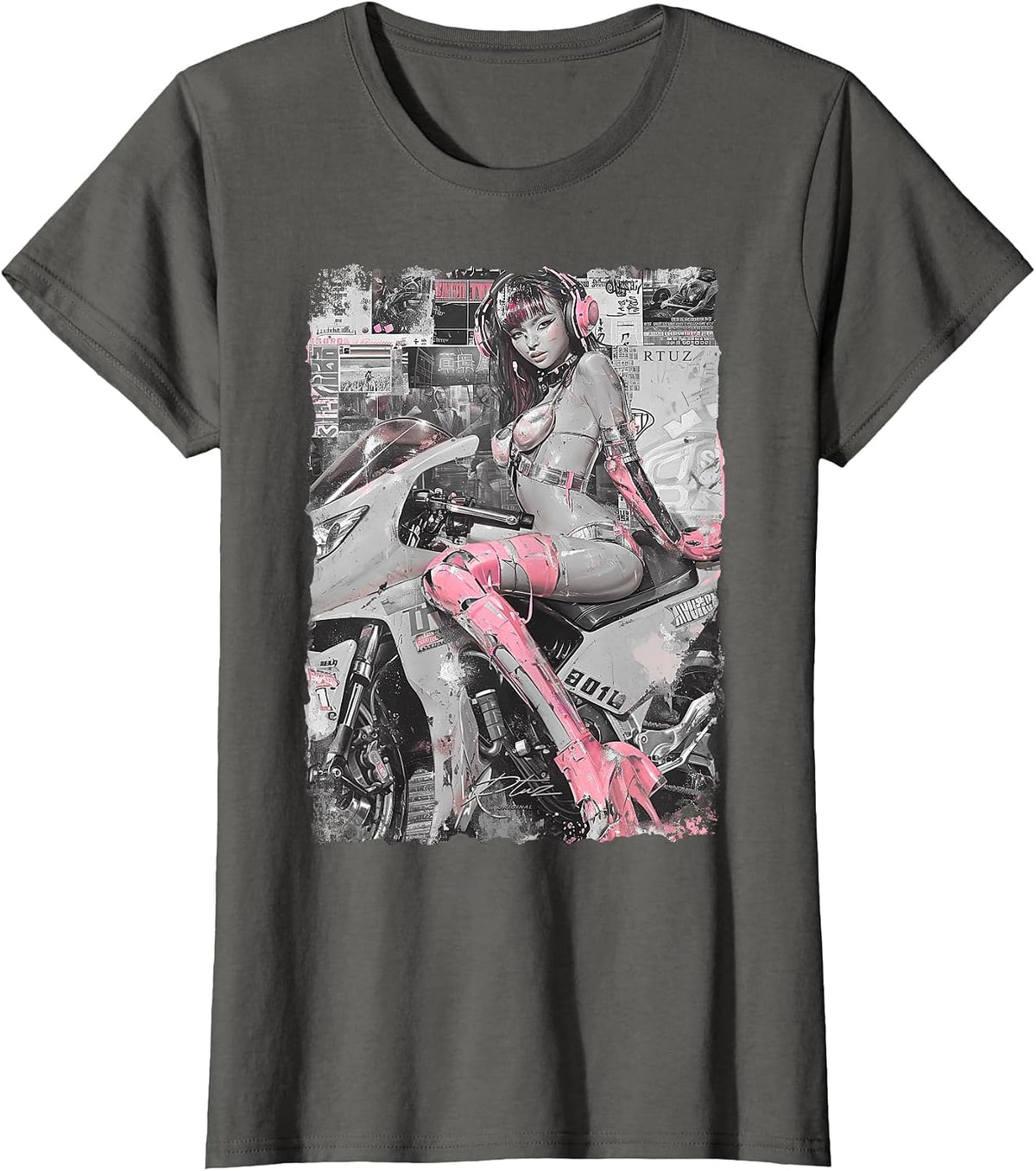 Supersport Bike Superbike Racing Motorbike Racing Motorcycle T-Shirt - Asphalt Grey