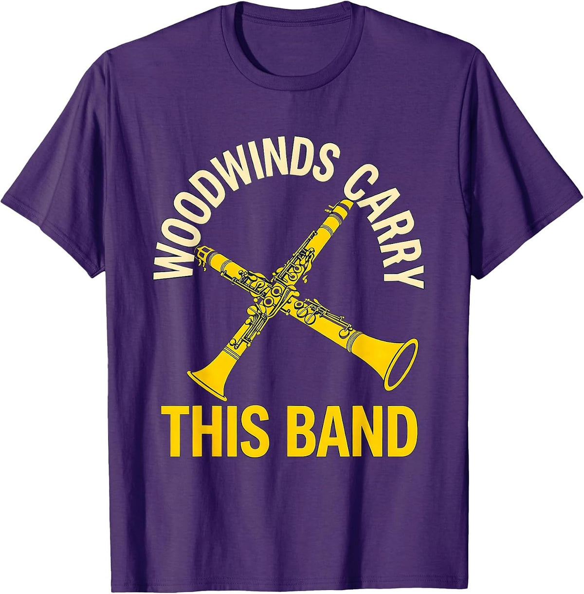 Woodwinds Carry This Band Funny Band Instrument Player Humor T-Shirt - Purple