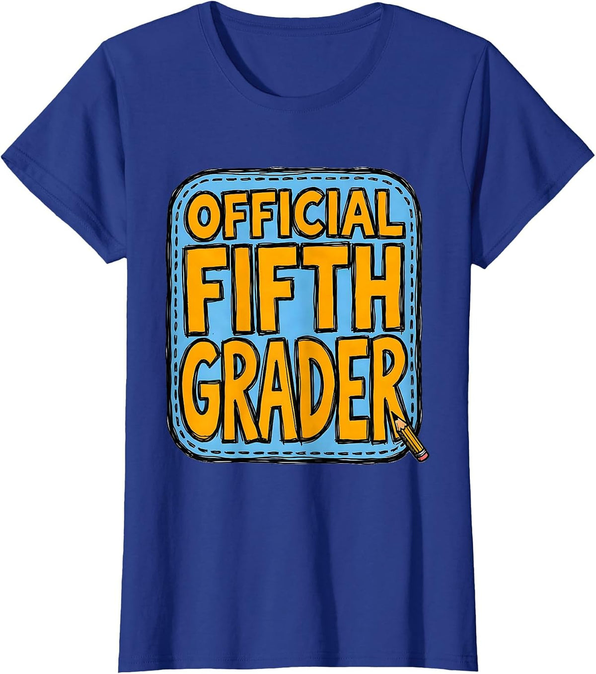 Women's Official Fifth Grader Back To School Kids Teacher First Day T-Shirt - Royal Blue