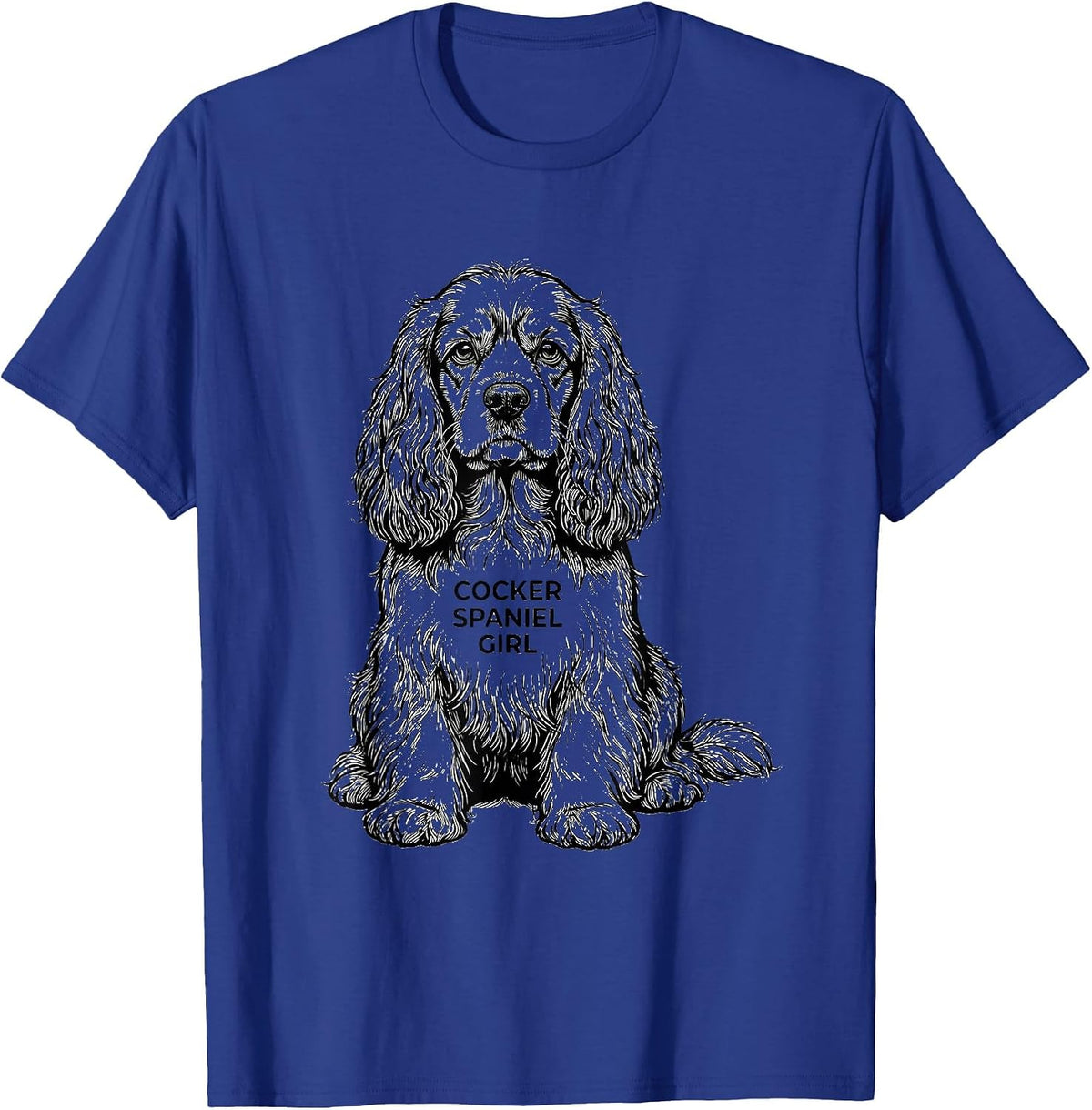 Cocker Spaniel Girl Cute Dog Lover Breed Pride T-Shirt - Royal Blue