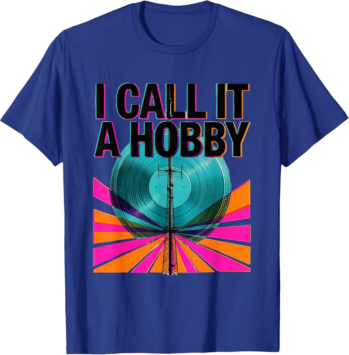 Men's I Call It A Hobby Risograph Ham Radio Operator Humor T-Shirt - Royal Blue