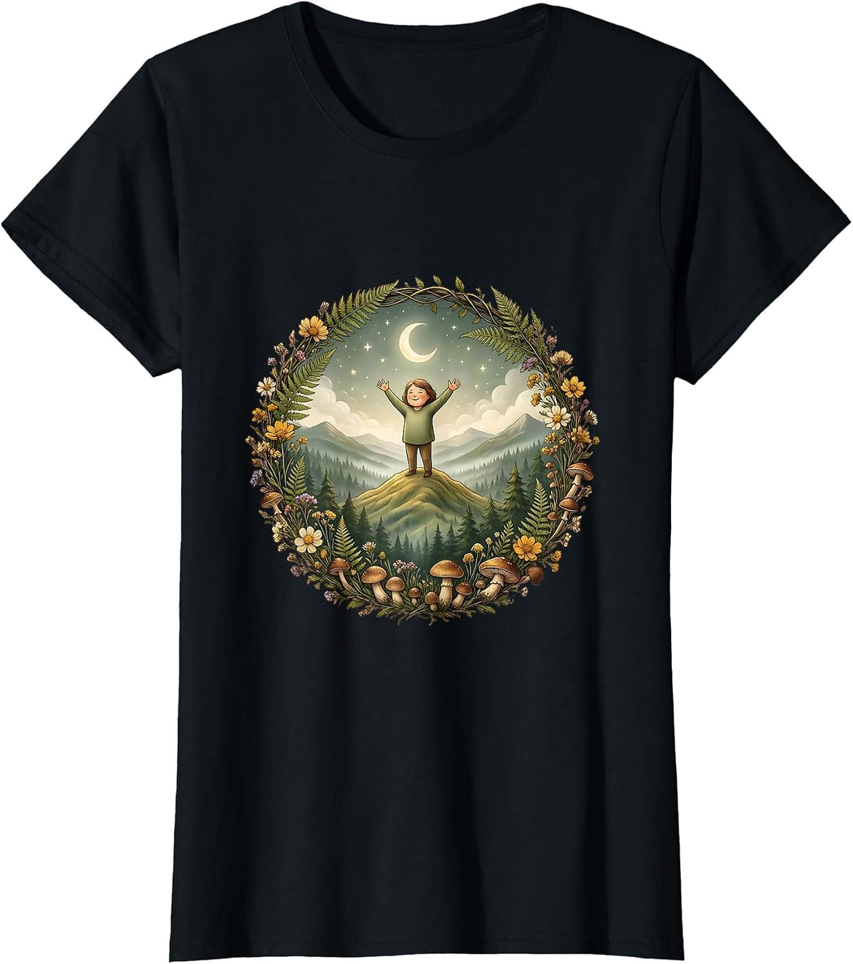 Down Syndrome Awareness Mountain Summit Climber T-Shirt - Black