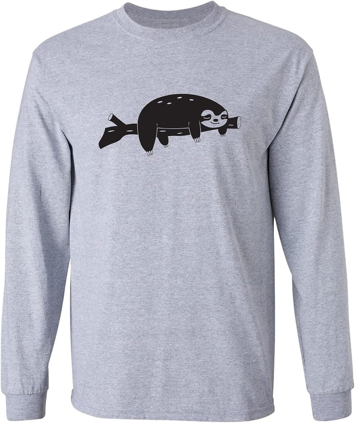 zerogravitee Sloth Adult Long Sleeve T-Shirt - Sport Grey