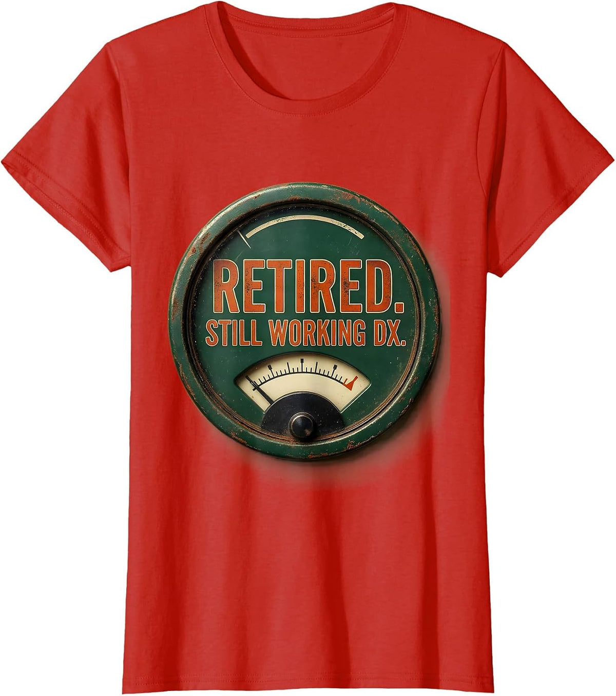 Retired Still Working DX Vintage Ham Radio Operator Hobby T-Shirt - Red