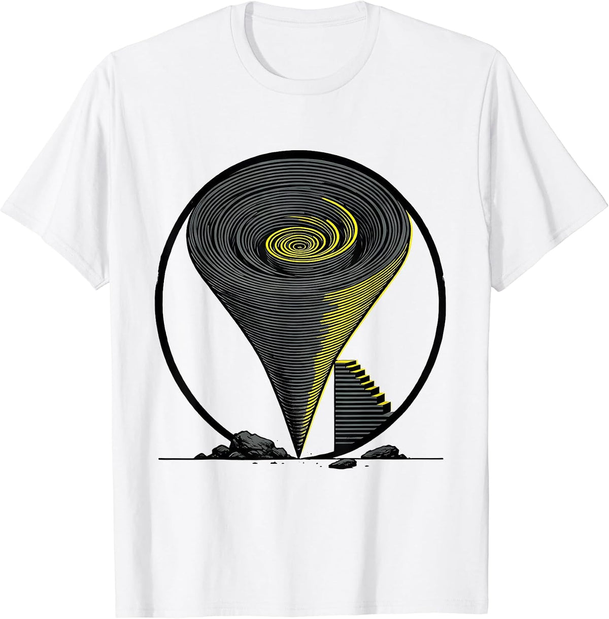 Men's Sealed Tornado Badge Screenprint Storm Chaser Kids T-Shirt - White