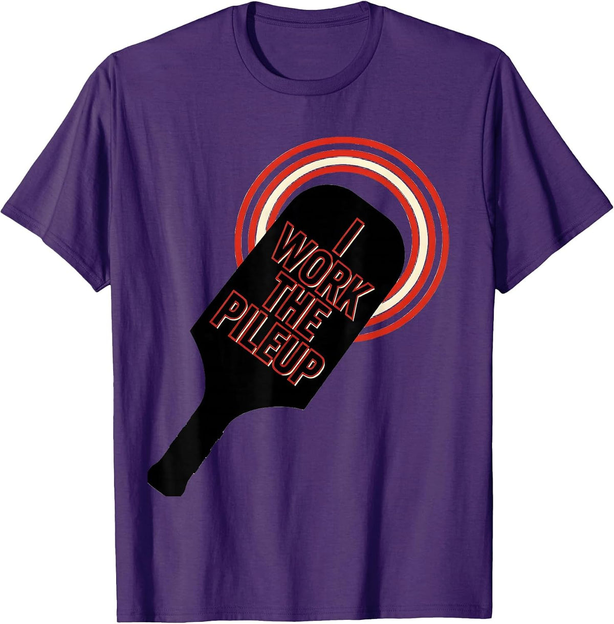 I Work The Pileup Funny Ham Radio Operator Hobby Humor T-Shirt - Purple