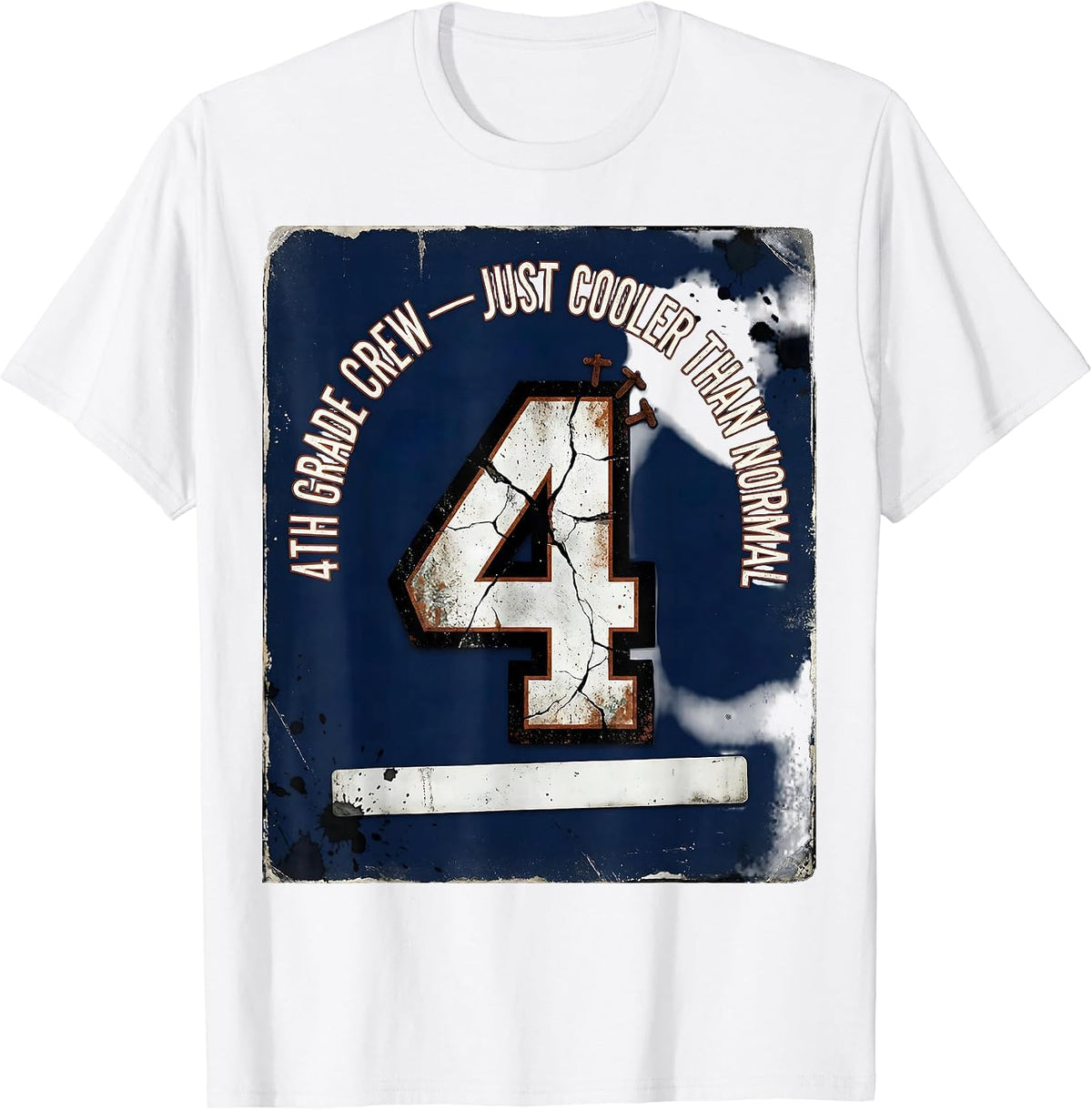 Men's 4th Grade Crew Just Cooler Than Normal Teacher T-Shirt - White