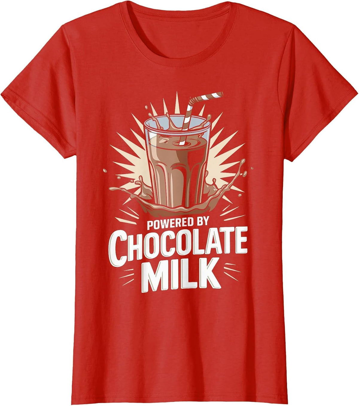 Powered By Chocolate Milk T-Shirt - Red