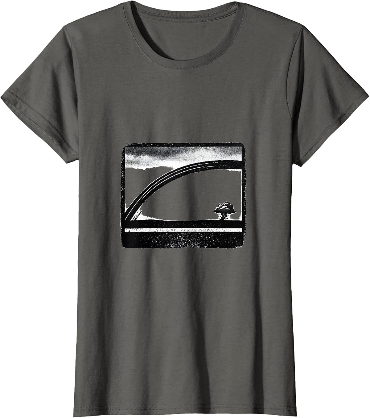 Women's Storm Stamp Tornado Chaser Meteorology Enthusiast T-Shirt - Asphalt Grey