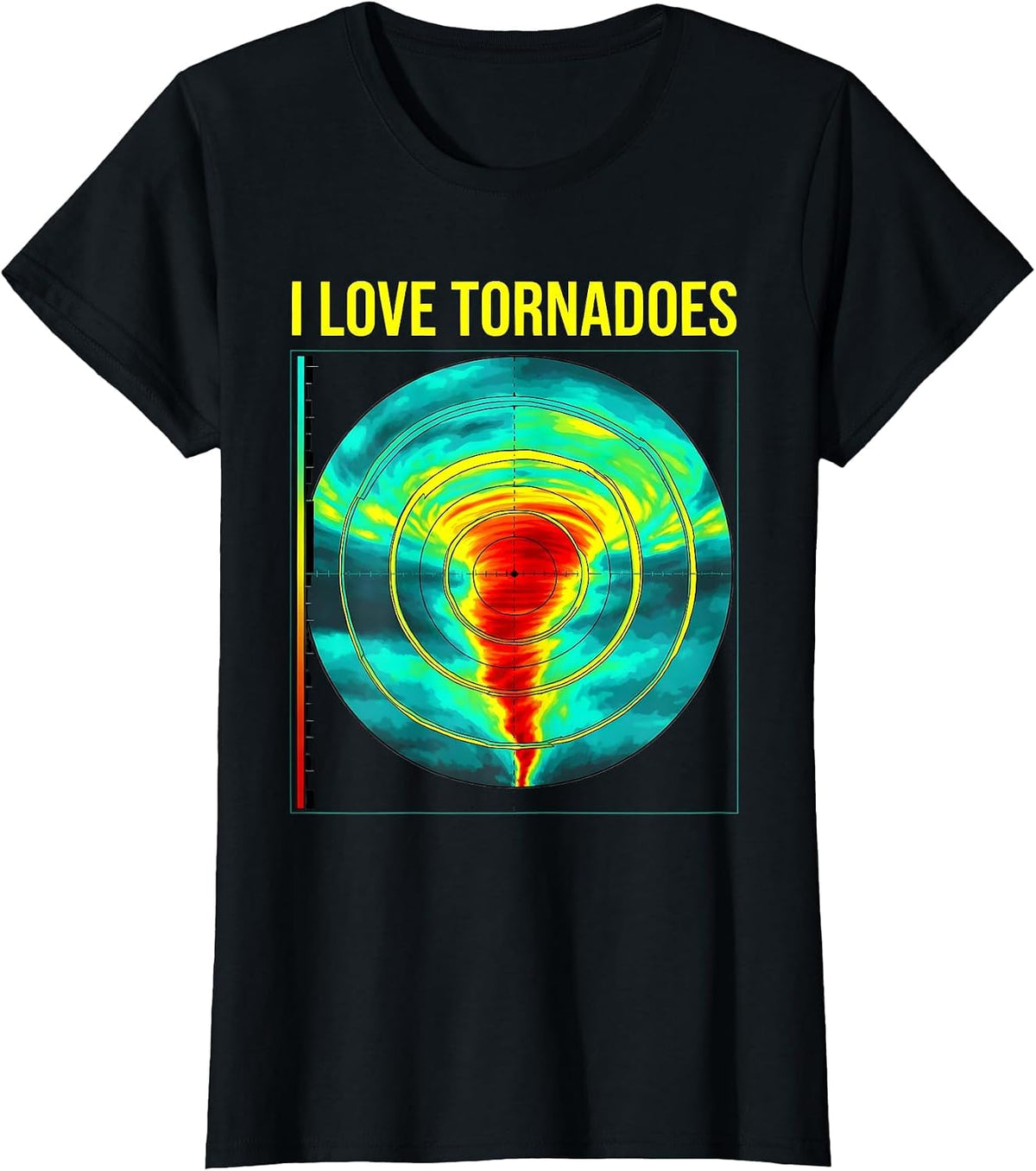 Women's I Love Tornadoes Funny Storm Chaser Meteorology Weather T-Shirt - Black